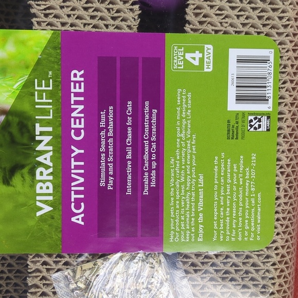 Vibrant Life Kitty Activity Center, Corrugated Cardboard Search Hunt & Scratch - Picture 4 of 13